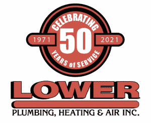 Lower Plumbing Heating & Air's 50 year logo. Heating and Cooling Topeka KS, HVAC Topeka, Drain Cleaning Topeka KS, Plumbers in Topeka KS, Home mantenance Topeka, Topeka Heating and Cooling, AC Repair Topeka KS, Heating and Air Topeka KS, Air Conditioning Repair Topeka KSPlumber Topeka KS, Expert Plumber Topeka KS, Furnace Expert, Local Heating and Cooling Company, Local Furnace Repair, Local AC repair, Local Air Conditioning Repair, Local HVAC Company, Local Heating and Cooling Company, Replace Sewer Pipe in Basement, Repair Sump Pumps, Call Lower for heating and cooling, plumbing, and sewer line repair and installation Call (785)357 5123 for service in and around Topeka 