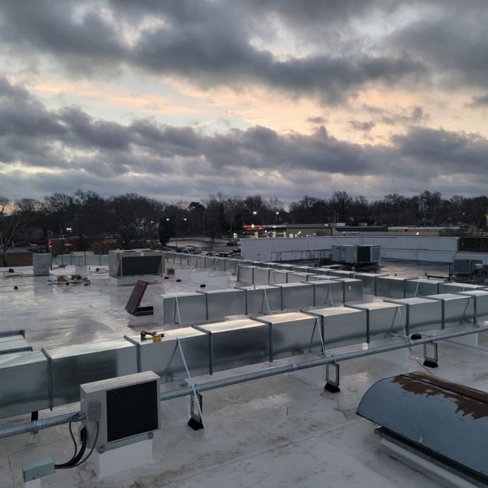commercial rooftop unit ductwork, lower plumbing heating & air, topeka, ks